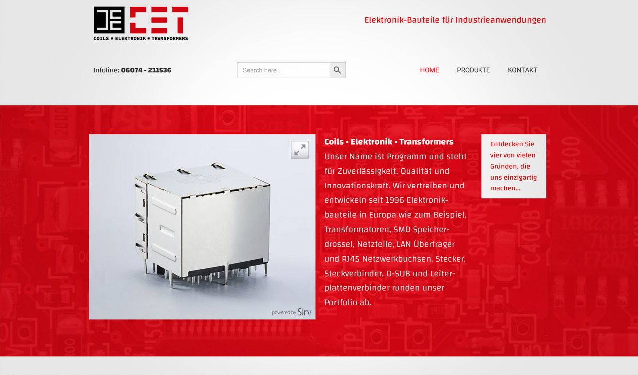 CET Elektronik Website